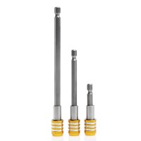 3 Pcs 100mm 150mm 60mm 1/4" Magnetic Hex Shank Quick Release Drill Bit Screwdriver Holder Set